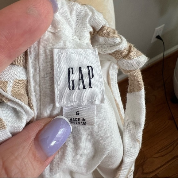 Gap Tie- Back Palm Print Halter Linen Dress - Picture 8 of 8